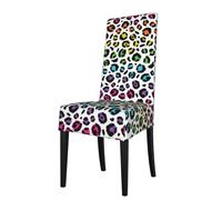KYSANOL Rainbow Leopard,Chair Covers Seat Protector Stretch Dining Chair Slipcover Seat Cover for Chairs