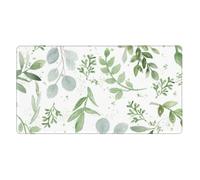 KYSANOL Sage Green Leaves,Mouse Pad Large Desk Pad Computer Keyboard Mouse Mat With Non Slip Rubber Base 40 x 70 cm