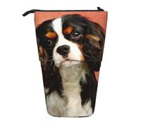 KYSANOL Shih Tzu Dog Long Ear Puppy Animal Pet Design,Telescopic Pencil Case,Stand Pencil Holder with Zipper Pencil Pouch Pen Bag