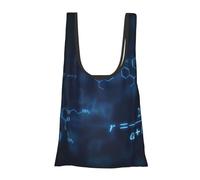 KYSANOL Shopping Bags Reusable Grocery Bags Foldable Tote Bags Large Capacity Carry Bag, Glowing Mathematical Physics Chemistry Formulas