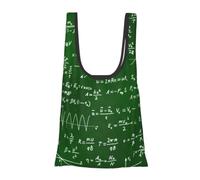 KYSANOL Shopping Bags Reusable Grocery Bags Foldable Tote Bags Large Capacity Carry Bag, Math Equations Formulas