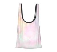 KYSANOL Shopping Bags Reusable Grocery Bags Foldable Tote Bags Large Capacity Carry Bag, Soft Pastel Bright Colored Calm Abstract The Arts