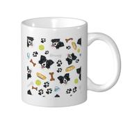 KYSANOL Smiling Dog Border Collie, Ceramic Cup Ceramics Mug Tea Cup Coffee Mugs 330 ml