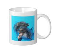 KYSANOL Smiling Face Dolphins Printed, Ceramic Cup Ceramics Mug Tea Cup Coffee Mugs 330 ml