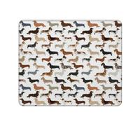 KYSANOL Smooth Wire Haired Long Haired Dachshunds Dogs Pets, Mouse Pad, Non-Slip Rubber Base Mouse Pad,Waterproof Mouse Mat