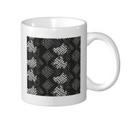 KYSANOL Snake Skin Black Grey White, Ceramic Cup Ceramics Mug Tea Cup Coffee Mugs 330 ml