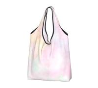 KYSANOL Soft Pastel Bright Colored Calm Abstract The Arts,Shopping Bags Reusable Grocery Bags Foldable Tote Bags Large Capacity Carry Bag
