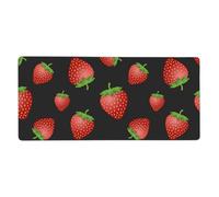 KYSANOL Strawberry Pink Strawberry Print,Mouse Pad Large Desk Pad Computer Keyboard Mouse Mat With Non Slip Rubber Base 40 x 90 cm