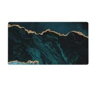 KYSANOL Teal Emerald Marble L And Scapes,Mouse Pad Large Desk Pad Computer Keyboard Mouse Mat With Non Slip Rubber Base 40 x 70 cm