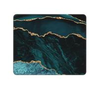 KYSANOL Teal Emerald Marble L And Scapes, Mouse Pad, Non-Slip Rubber Base Mouse Pad,Waterproof Mouse Mat