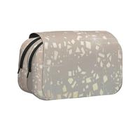 KYSANOL Vintage Glam Gold Star Foil Sparkle Double Clamshell Pen Case Portable Pencil Pouch with Zipper