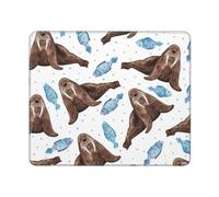 KYSANOL Watercolor Brown Walrus, Mouse Pad, Non-Slip Rubber Base Mouse Pad,Waterproof Mouse Mat