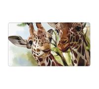 KYSANOL Watercolor Deer Giraffe,Mouse Pad Large Desk Pad Computer Keyboard Mouse Mat With Non Slip Rubber Base 40 x 70 cm