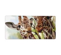KYSANOL Watercolor Deer Giraffe,Mouse Pad Large Desk Pad Computer Keyboard Mouse Mat With Non Slip Rubber Base 40 x 90 cm