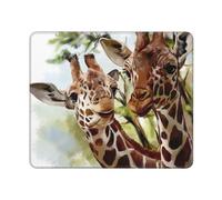KYSANOL Watercolor Deer Giraffe, Mouse Pad, Non-Slip Rubber Base Mouse Pad,Waterproof Mouse Mat