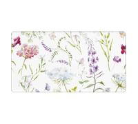 KYSANOL Watercolor Floral Wildflowers,Mouse Pad Large Desk Pad Computer Keyboard Mouse Mat With Non Slip Rubber Base 40 x 70 cm