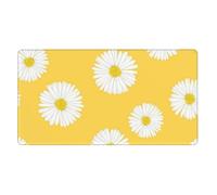 KYSANOL White Aster Daisy Yellow,Mouse Pad Large Desk Pad Computer Keyboard Mouse Mat With Non Slip Rubber Base 40 x 70 cm