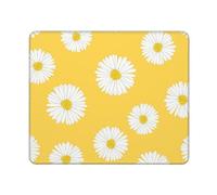 KYSANOL White Aster Daisy Yellow, Mouse Pad, Non-Slip Rubber Base Mouse Pad,Waterproof Mouse Mat