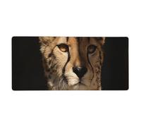 KYSANOL White Cheetah Printed,Mouse Pad Large Desk Pad Computer Keyboard Mouse Mat With Non Slip Rubber Base 40 x 90 cm