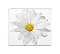 KYSANOL White Daisy Flower With Bright Yellow Heart, Mouse Pad, Non-Slip Rubber Base Mouse Pad,Waterproof Mouse Mat