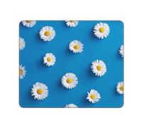 KYSANOL White Daisy Printed, Mouse Pad, Non-Slip Rubber Base Mouse Pad,Waterproof Mouse Mat