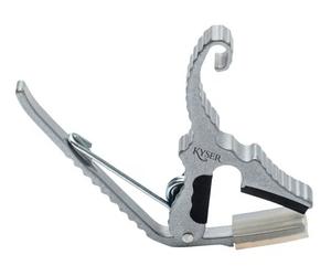 Kyser KG3S PartialShortcut quick change Guitar capo for 6-string guitar, Silver