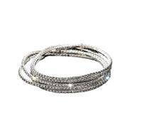 Kysin Chiys 5Pcs Set Sparkling Rhinestone Stretch Tennis Bracelets Set Colorful Fashion Stackable Crystal Elastic Bracelet Shining Wedding Party Jewelry for Women, adjustable, Stone, no gemstone