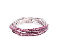 Kysin Chiys 5Pcs Set Sparkling Rhinestone Stretch Tennis Bracelets Set Colorful Fashion Stackable Crystal Elastic Bracelet Shining Wedding Party Jewelry for Women, adjustable, Stone, no gemstone