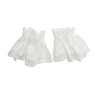 Kysin Chiys Cute Lolita Lace Hand Sleeve Wrist Cuffs Ruffled Floral Lace Elastic Bowknot Bracelet Wedding Cosplay Party Jewelry Accessories for Women Men, adjustable, Stone, no gemstone