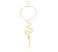 Kysin Chiys Punk Snake Finger Ring Bracelet Gothic Hand Chain Bracelet Open Finger Ring Hand Chain Hip Hop Halloween Cosplay Snake Slave Bracelet for Women, adjustable, Stone, no gemstone