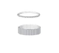 Kysin Chiys Rhinestone Stretch Bracelets Crystal Sparkling Bridal Stackable Bracelet Jewelry Bling Shining Wedding Party Accesorry Elastic Band Bracelet for Women, adjustable, Stone, no gemstone