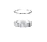 Kysin Chiys Rhinestone Stretch Bracelets Crystal Sparkling Bridal Stackable Bracelet Jewelry Bling Shining Wedding Party Accesorry Elastic Band Bracelet for Women, adjustable, Stone, no gemstone