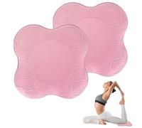 KYSUN 2 Pack Yoga Kneeling Pads, Yoga Cushion Knee Pad, Workout Kneeling Pad, Pilates Cushion for Knees, Non Slip Workout Kneeling Mat, Thick Sports Balance Pad for Hands Wrists Elbows (Pink)
