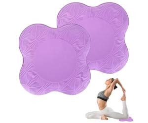 KYSUN 2 Pack Yoga Kneeling Pads, Yoga Cushion Knee Pad, Workout Kneeling Pad, Pilates Cushion for Knees, Non Slip Workout Kneeling Mat, Thick Sports Balance Pad for Hands Wrists Elbows (Purple)