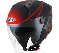 KYT D-City Colorful Jet Helmet, red, size M for Men