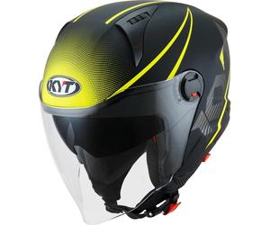 KYT D-City Colorful Jet Helmet, yellow, size L for Men