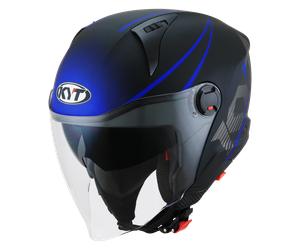 KYT D-City Colorful Open Face Helmet Matt BlueM Matt Blue