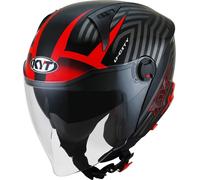 KYT D-City Lucent Jet Helmet, black/red, size XS (53/54)