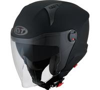 KYT D-City Plain Jet Helmet, black, size L for Men