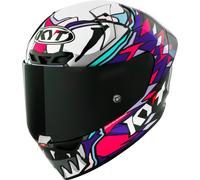 KYT KX-1 Race GP Bastianini Replica 2023 Helmet, white-pink, size 2XL for Men