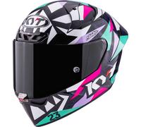 KYT KX-1 Race GP Bastianini Replica 2025, full face helmet XXL Black/White/Pink/Turquoise