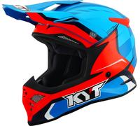 KYT Skyhawk Glowing Motocross Helmet, black-blue-orange, size 2XL for Men