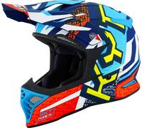 Off-Road Helmet KYT SKYHAWK HYPERFLOW Matt Light Blue/Red
