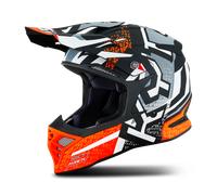KYT Skyhawk Hyperflow Motocross Helmet, grey-orange, size L for Men