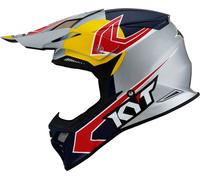 KYT Skyhawk Taddy Replica, motocross helmet XS Grey/Blue/Red