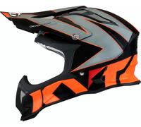 KYT Strike Eagle Blinking Motocross Helmet, black-orange, size S for Men