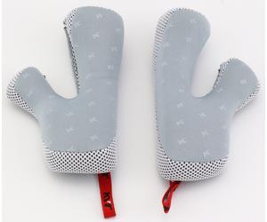 KYT Strike Eagle Cheek Pads, grey/white, size S