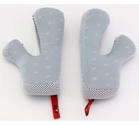 KYT Strike Eagle Cheek Pads, grey/white, size XXL