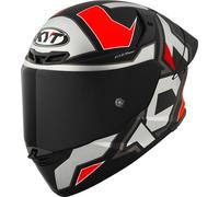 KYT TT-Revo Electron Helmet, grey matt/red, size XL (61/62)