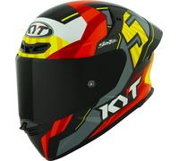 KYT TT-Revo Flux Helmet, red-yellow, size 2XL for Men